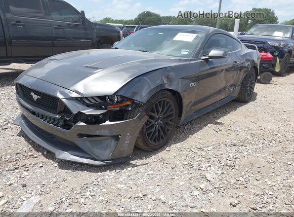 1FA6P8CF8K5130141 2019 FORD MUSTANG Gray Przód lewy