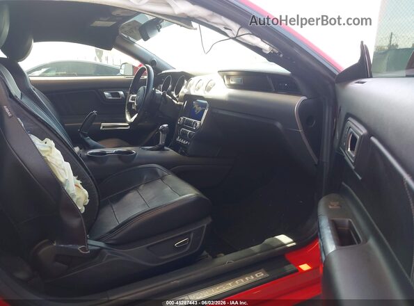 1FA6P8CF8K5159218 2019 FORD MUSTANG Red წინა სალონის ხედი