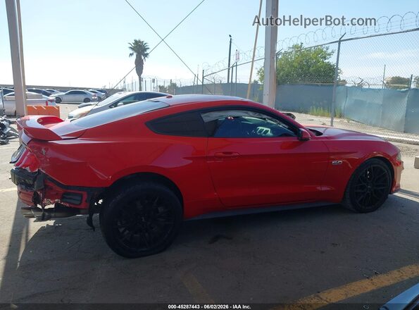 1FA6P8CF8K5159218 2019 FORD MUSTANG Red უკანა სალონის ხედი