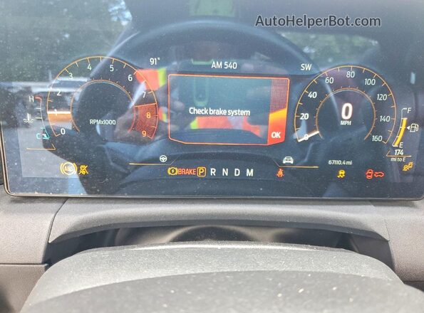 1FA6P8CF8R5411396 2024 FORD MUSTANG White Սարքավորումների վահանակի տեսք