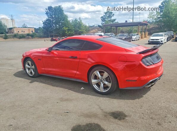 1FA6P8CF9K5180529 2019 FORD MUSTANG Red Trasero izquierdo