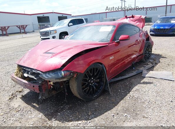 1FA6P8CF9L5100910 2020 FORD MUSTANG Red Առջևի ձախ երեք քառորդ տեսարան