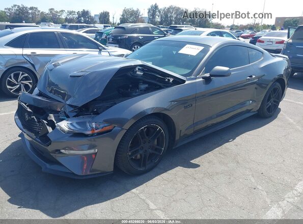 1FA6P8CF9L5114239 2020 FORD MUSTANG Gray Передня ліва чверть