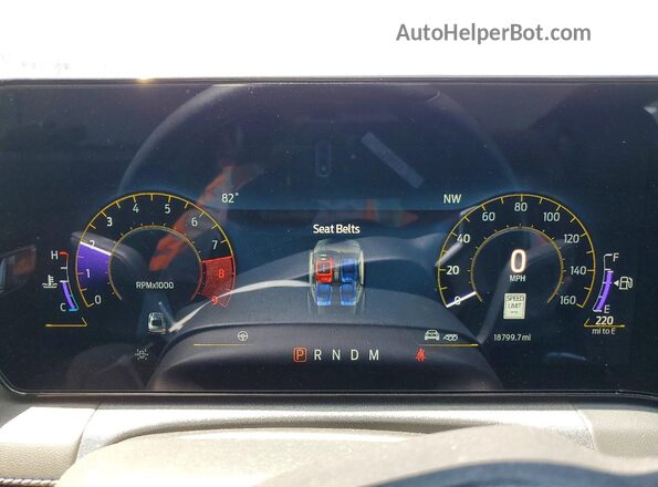 1FA6P8CF9R5407809 2024 FORD MUSTANG Red Instrument cluster view