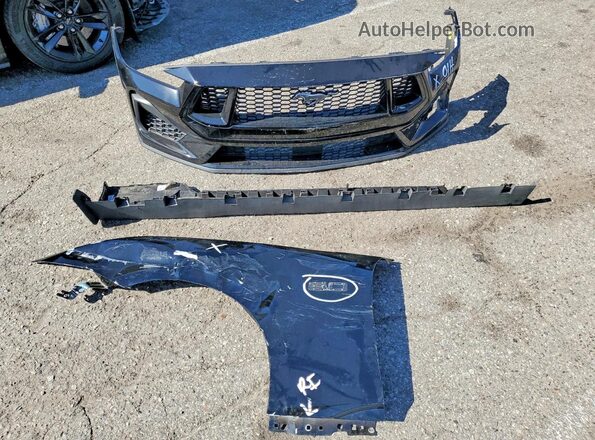 1FA6P8CF9R5412489 2024 FORD MUSTANG Black Вид підкапотного простору