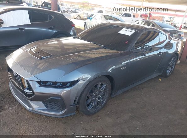 1FA6P8CF9R5414808 2024 FORD MUSTANG Серый Передняя левая четверть