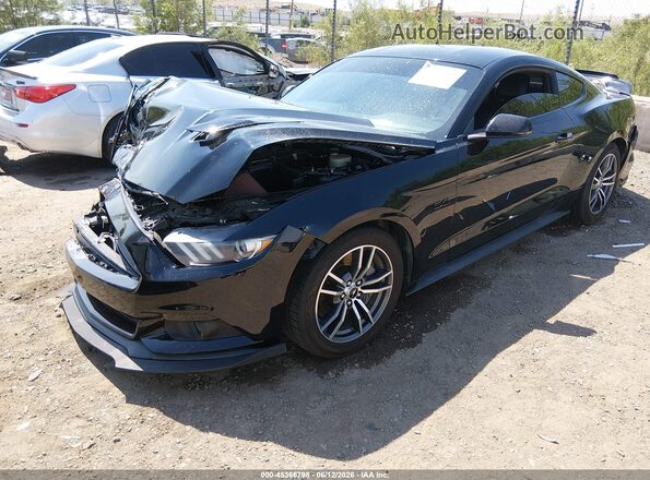 1FA6P8CFXH5344296 2017 FORD MUSTANG Черный Передняя левая четверть