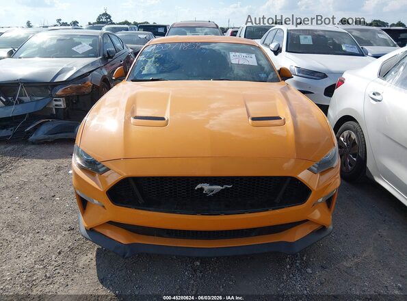 1FA6P8CFXJ5113677 2018 FORD MUSTANG Оранжевый Вид панели приборов