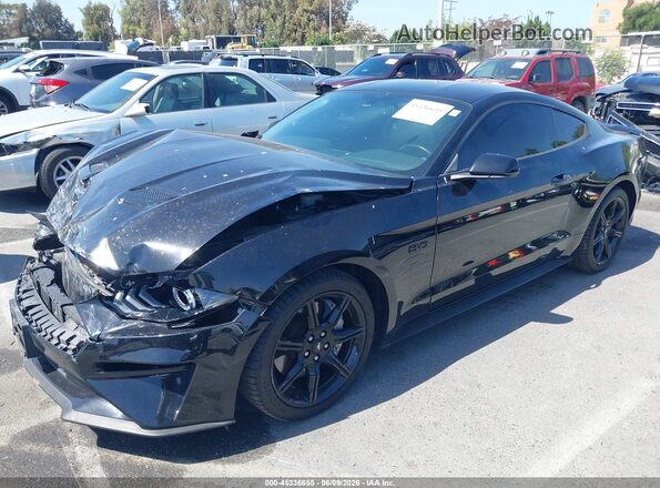 1FA6P8CFXK5118895 2019 FORD MUSTANG Черный Передняя левая четверть