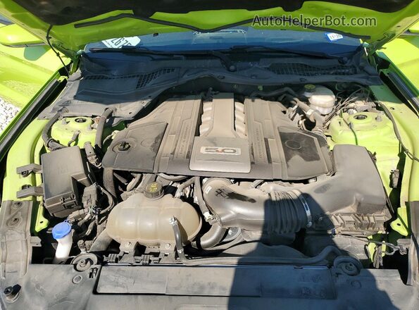 1FA6P8CFXL5191380 2020 FORD MUSTANG Green Rear interior view