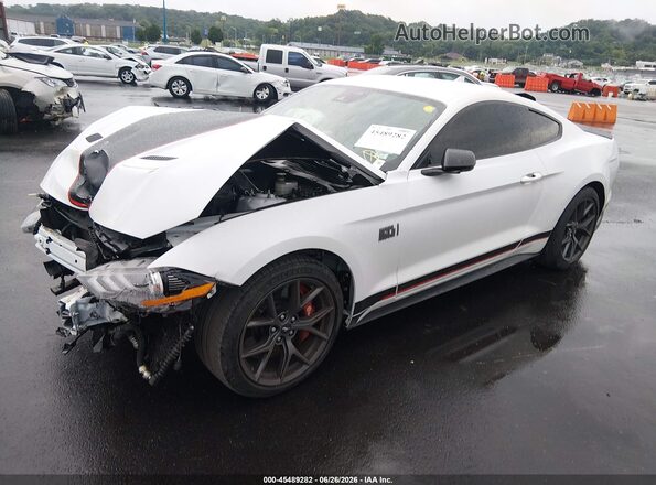 1FA6P8R04M5555183 2021 FORD MUSTANG White Vista tres cuartos delantera izquierda