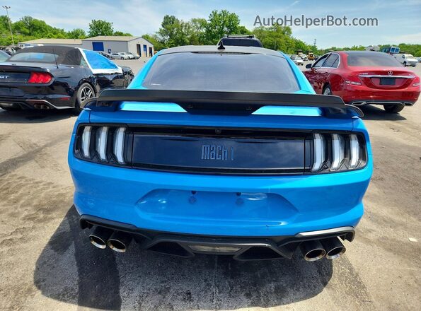 1FA6P8R07P5502076 2023 FORD MUSTANG Blue Rear view