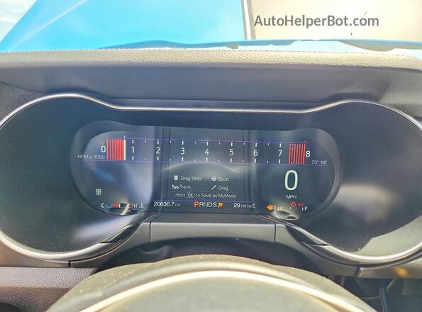 1FA6P8R07P5502076 2023 FORD MUSTANG Blue Instrument cluster view