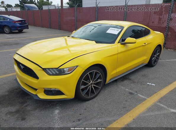 1FA6P8TH0G5268460 2016 FORD MUSTANG Yellow Vista tres cuartos delantera izquierda