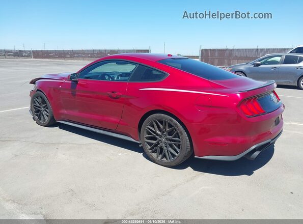 1FA6P8TH0J5132305 2018 FORD MUSTANG Бордовый Задняя левая четверть
