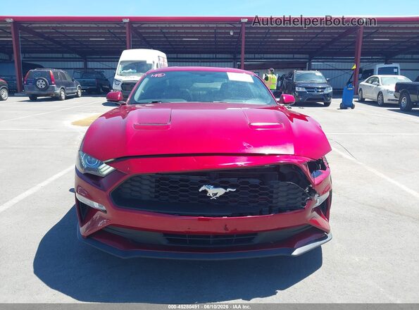 1FA6P8TH0J5132305 2018 FORD MUSTANG Бордовый Вид задней части салона