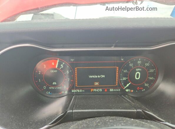 1FA6P8TH1J5167323 2018 FORD MUSTANG Red Vista del cuadro de instrumentos