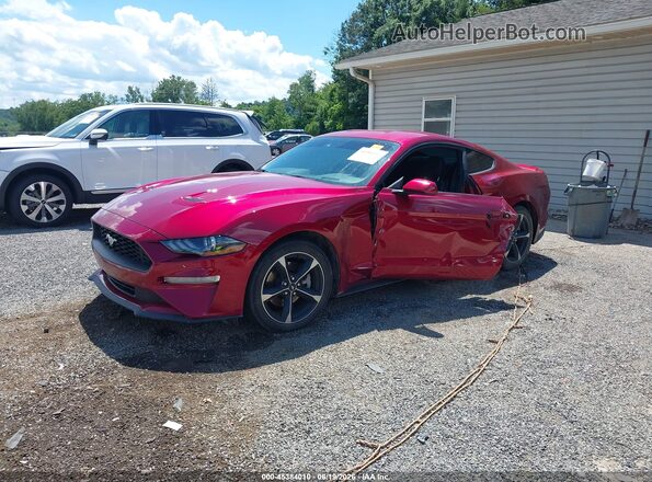 1FA6P8TH1K5194247 2019 FORD MUSTANG Red წინა მარცხენა ხედი სამი მეოთხედიდან