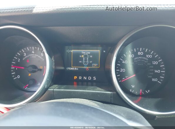 1FA6P8TH1K5194247 2019 FORD MUSTANG Red უკანა სავარძლების ხედი