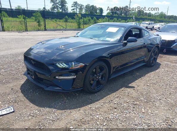 1FA6P8TH1M5134245 2021 FORD MUSTANG Black Vista tres cuartos delantera izquierda