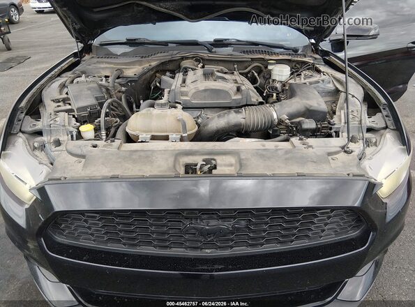 1FA6P8TH2H5237549 2017 FORD MUSTANG Black Вид ззаду