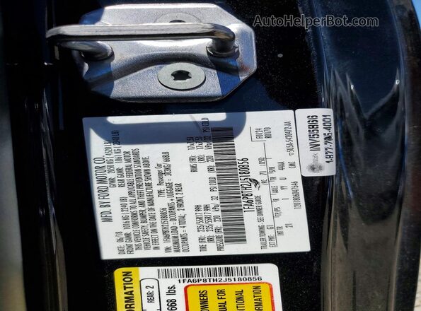 1FA6P8TH2J5180856 2018 FORD MUSTANG Black Engine compartment view