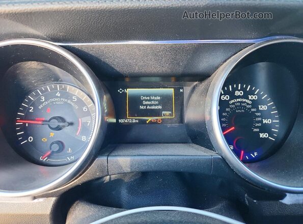 1FA6P8TH2L5124628 2020 FORD MUSTANG Gray Вид щитка приладів