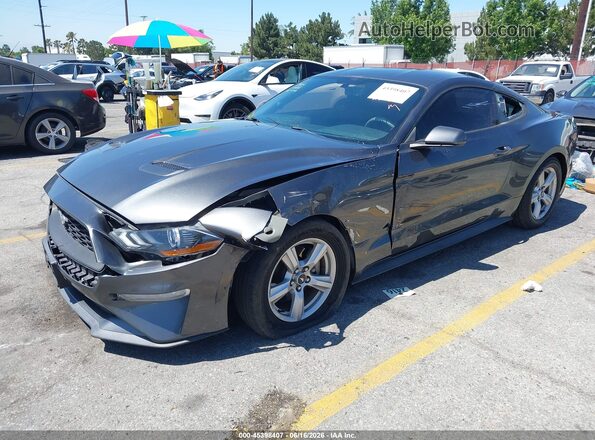 1FA6P8TH3J5114526 2018 FORD MUSTANG Gray Առջևի ձախ երեք քառորդ տեսարան