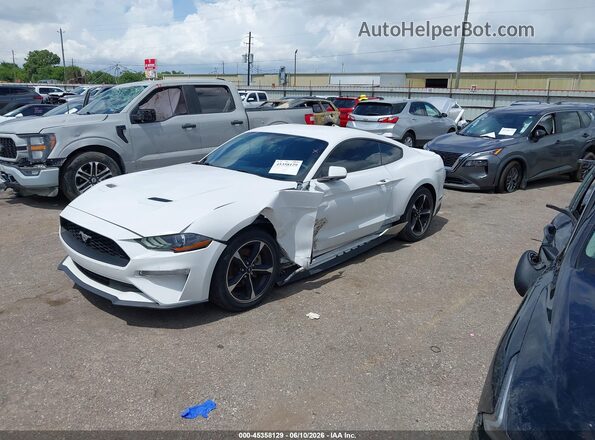 1FA6P8TH3J5126630 2018 FORD MUSTANG White წინა მარცხენა ხედი სამი მეოთხედიდან