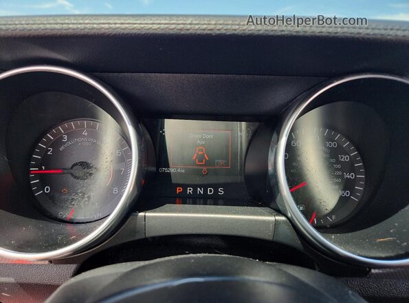 1FA6P8TH3K5202011 2019 FORD MUSTANG Red Instrument cluster view
