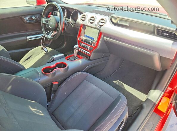 1FA6P8TH3K5202011 2019 FORD MUSTANG Red Dashboard view