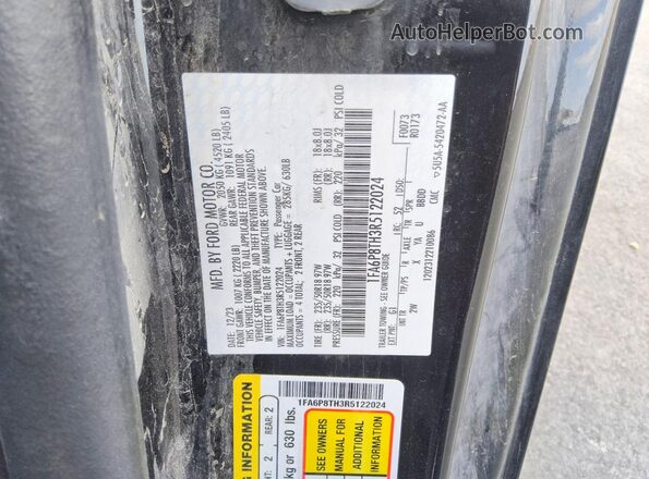 1FA6P8TH3R5122024 2024 FORD MUSTANG Black 