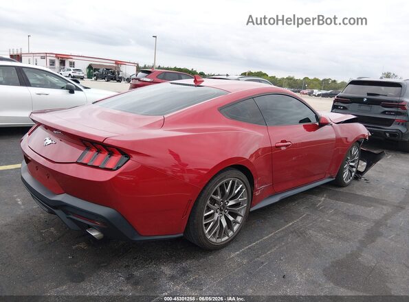 1FA6P8TH3R5133072 2024 FORD MUSTANG Красный Задняя правая четверть