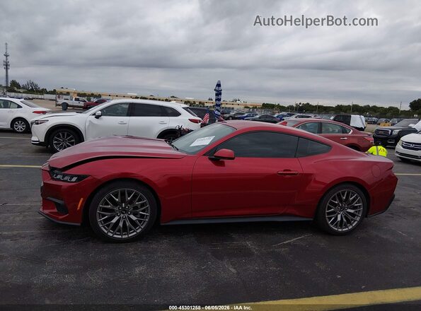 1FA6P8TH3R5133072 2024 FORD MUSTANG Красный Панорамный вид салона 360°