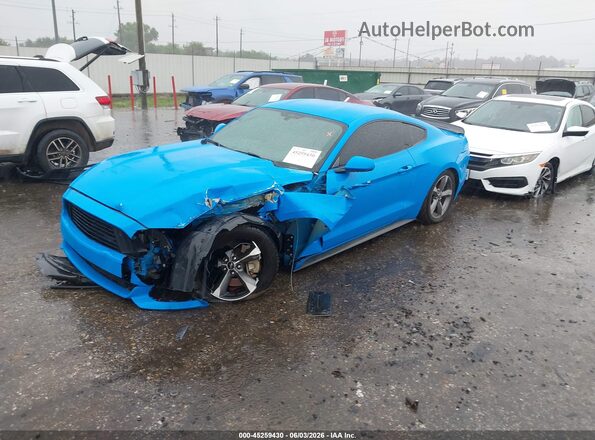 1FA6P8TH4H5209624 2017 FORD MUSTANG Blue წინა მარცხენა ხედი სამი მეოთხედიდან