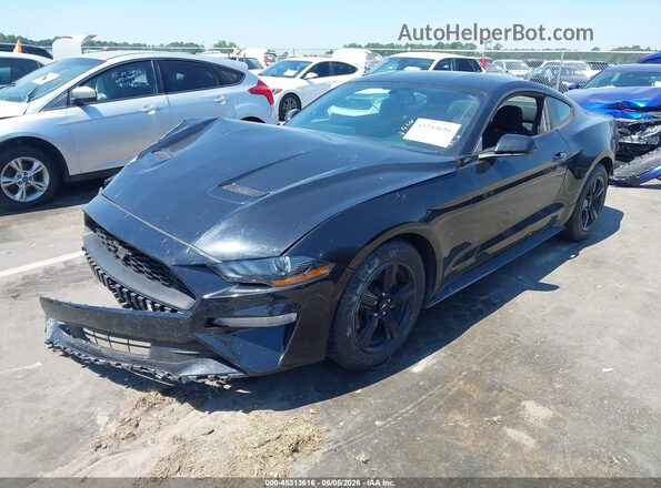 1FA6P8TH4J5120836 2018 FORD MUSTANG Черный Передняя левая четверть