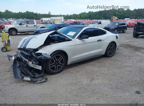 1FA6P8TH4K5151697 2019 FORD MUSTANG White წინა მარცხენა ხედი სამი მეოთხედიდან