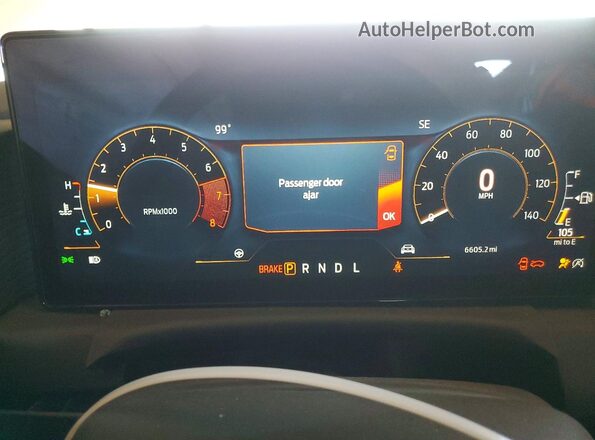 1FA6P8TH4S5117386 2025 FORD MUSTANG White Instrument cluster view