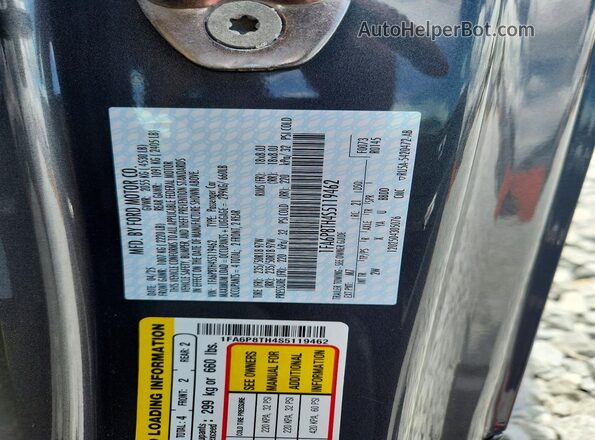 1FA6P8TH4S5119462 2025 FORD MUSTANG Charcoal Vista del compartimento del motor