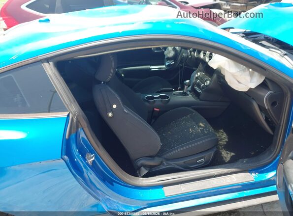 1FA6P8TH5K5147738 2019 FORD MUSTANG Синий Вид салона спереди