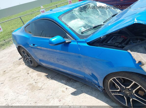 1FA6P8TH5K5147738 2019 FORD MUSTANG Синий Вид задней части салона