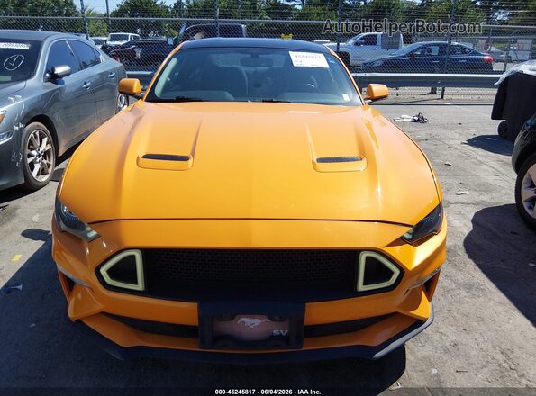 1FA6P8TH5K5191836 2019 FORD MUSTANG Yellow ხელსაწყოთა პანელის ხედი