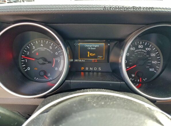 1FA6P8TH5K5203774 2019 FORD MUSTANG White Вид щитка приладів