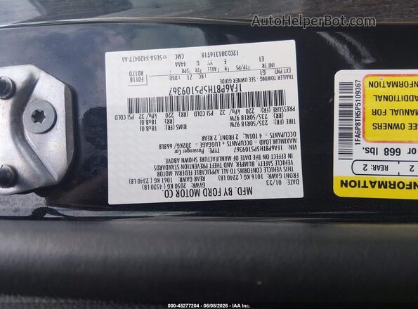 1FA6P8TH5P5109367 2023 FORD MUSTANG Black 