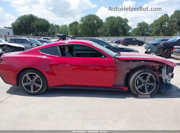 1FA6P8TH5R5104477 2024 FORD MUSTANG Red 360 interior view