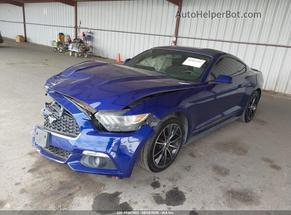 1FA6P8TH6G5317838 2016 FORD MUSTANG Blue წინა მარცხენა ხედი სამი მეოთხედიდან
