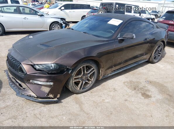 1FA6P8TH6K5106227 2019 FORD MUSTANG Коричневый Передняя левая четверть