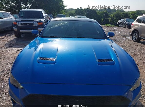 1FA6P8TH6K5202052 2019 FORD MUSTANG Blue Դիմացի տեսք
