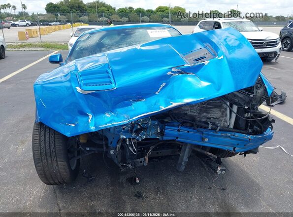 1FA6P8TH6M5117182 2021 FORD MUSTANG Синий Вид спереди