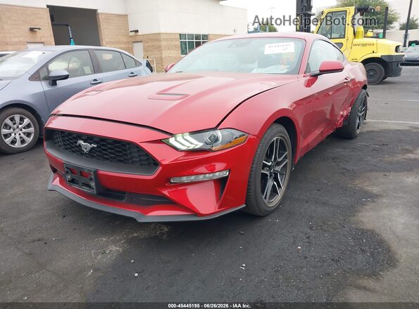 1FA6P8TH6P5106753 2023 FORD MUSTANG Red Առջևի ձախ երեք քառորդ տեսարան